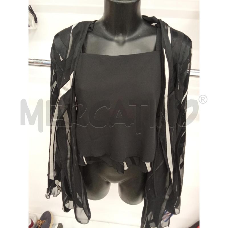TWIN SET DONNA NERO BIANCO TRASPARENTE RASO  | Mercatino dell'Usato San giorgio del sannio 2