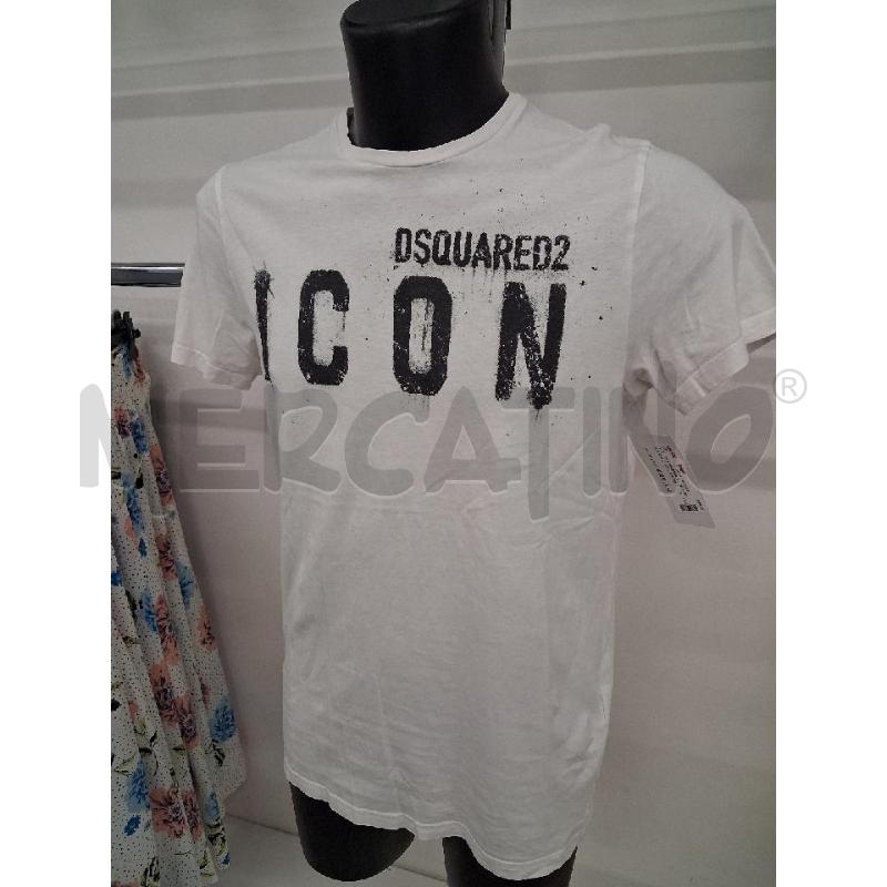 T SHIRT BAMBINO BIANCA LOGO SFUMATO NERO ICON  | Mercatino dell'Usato San giorgio del sannio 3