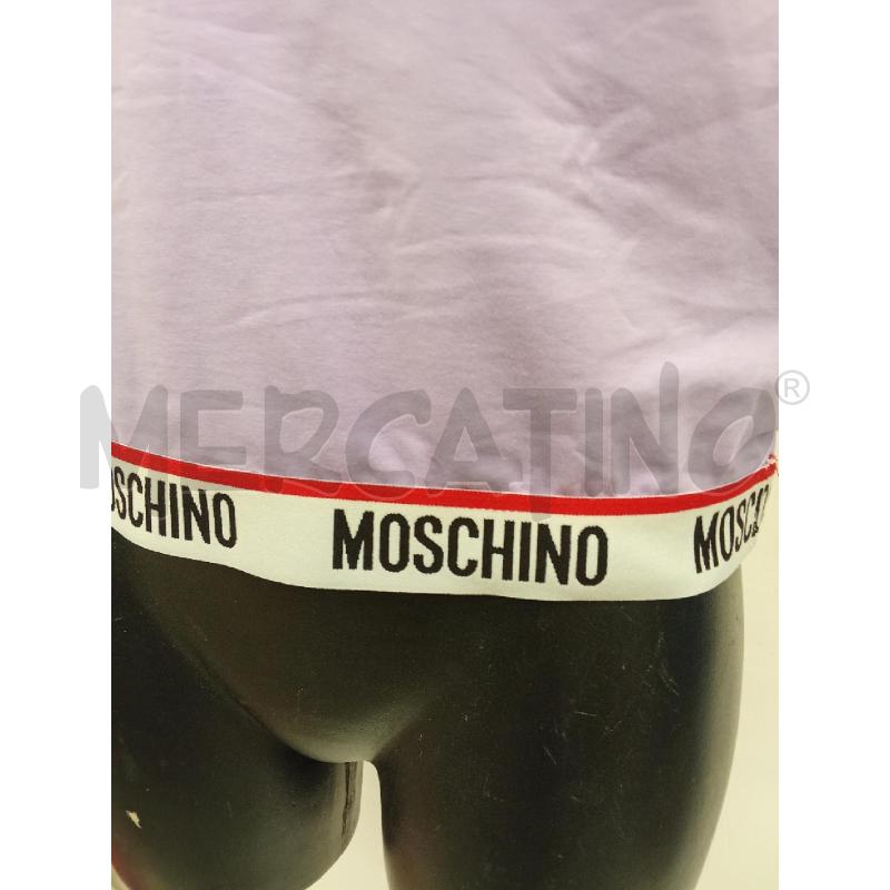 T SHIRT DONNA LILLA CON FASCIA LOGO MOSCHINO  | Mercatino dell'Usato San giorgio del sannio 3