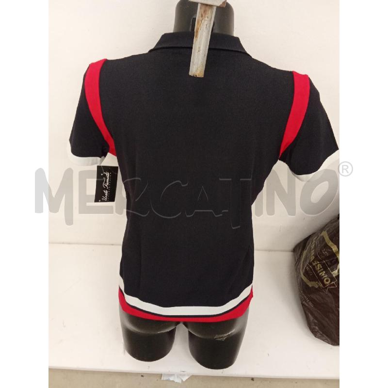 T SHIRT DONNA PRADA BLU CON RIGHE ROSSE BIANCHE  | Mercatino dell'Usato San giorgio del sannio 3