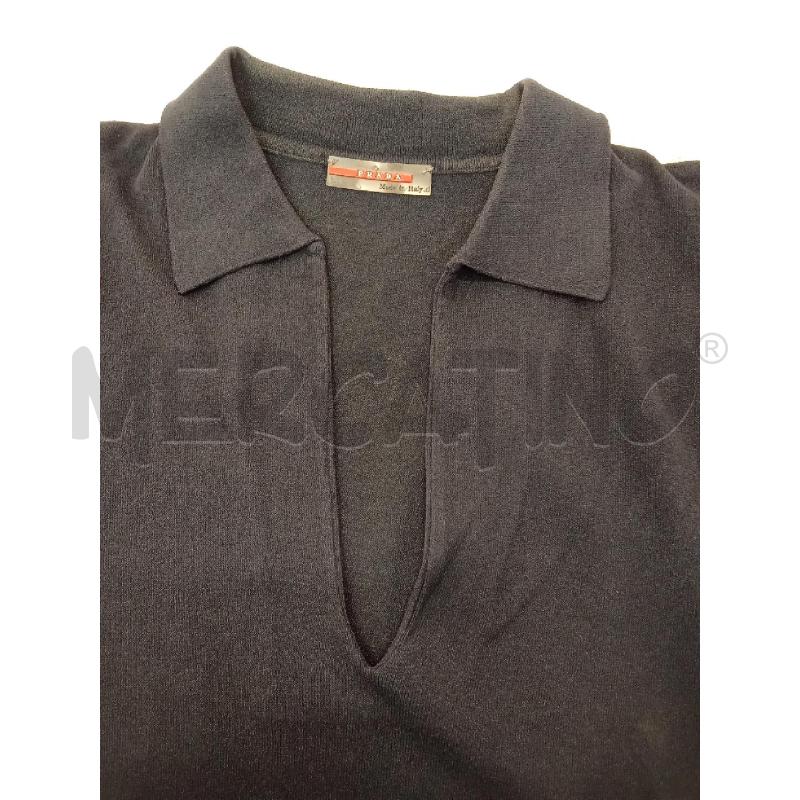 T SHIRT DONNA PRADA BLU CON RIGHE ROSSE BIANCHE  | Mercatino dell'Usato San giorgio del sannio 5