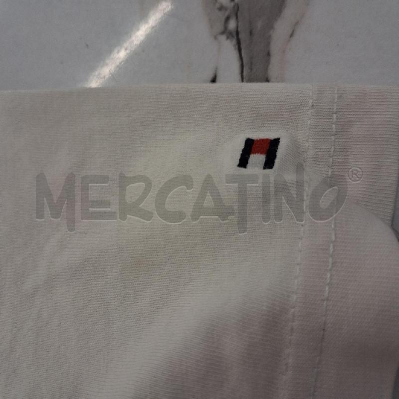 T SHIRT UOMO BIANCA LOGO SCRITTA TOMMY BLU  | Mercatino dell'Usato San giorgio del sannio 4
