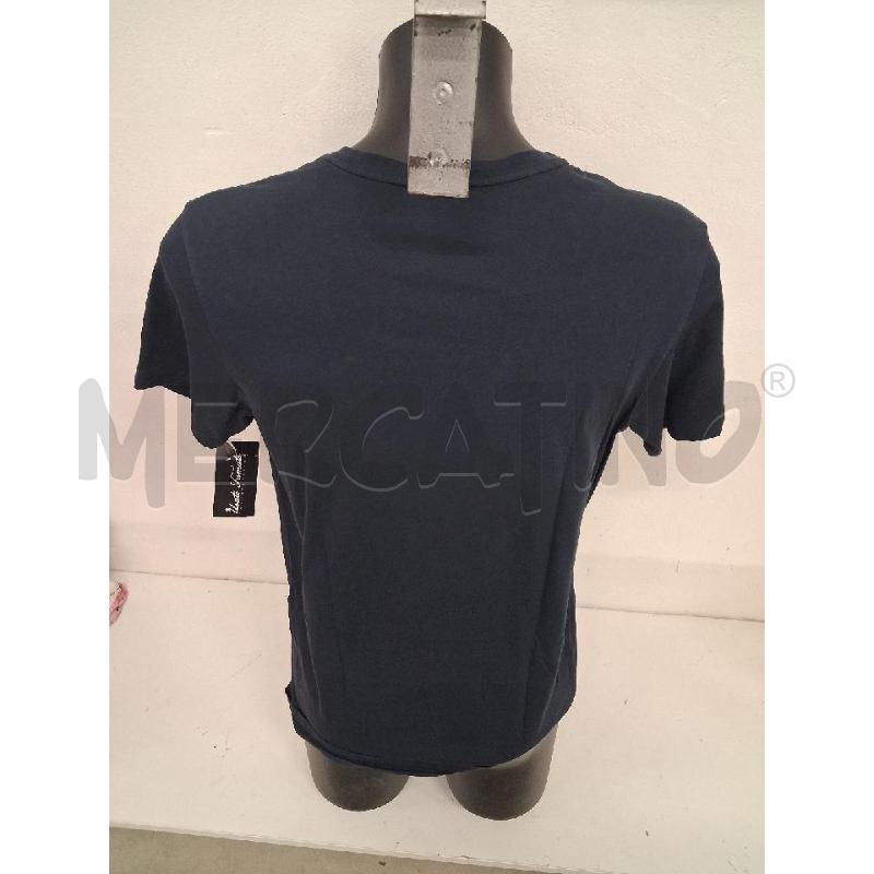 T SHIRT UOMO BLU DISEGNO QUADRATO ONDE BIANCHE  | Mercatino dell'Usato San giorgio del sannio 3