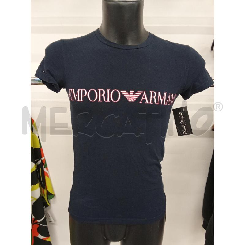 T SHIRT UOMO BLU SCRITTA LOGO ARMANI ROSSA BIANCA | Mercatino dell'Usato San giorgio del sannio 1