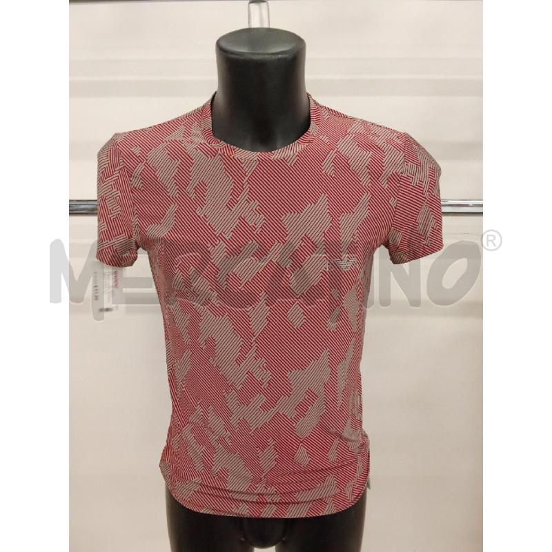 T SHIRT UOMO GRIGIA DISEGNI ROSSI SOTTILI  | Mercatino dell'Usato San giorgio del sannio 1