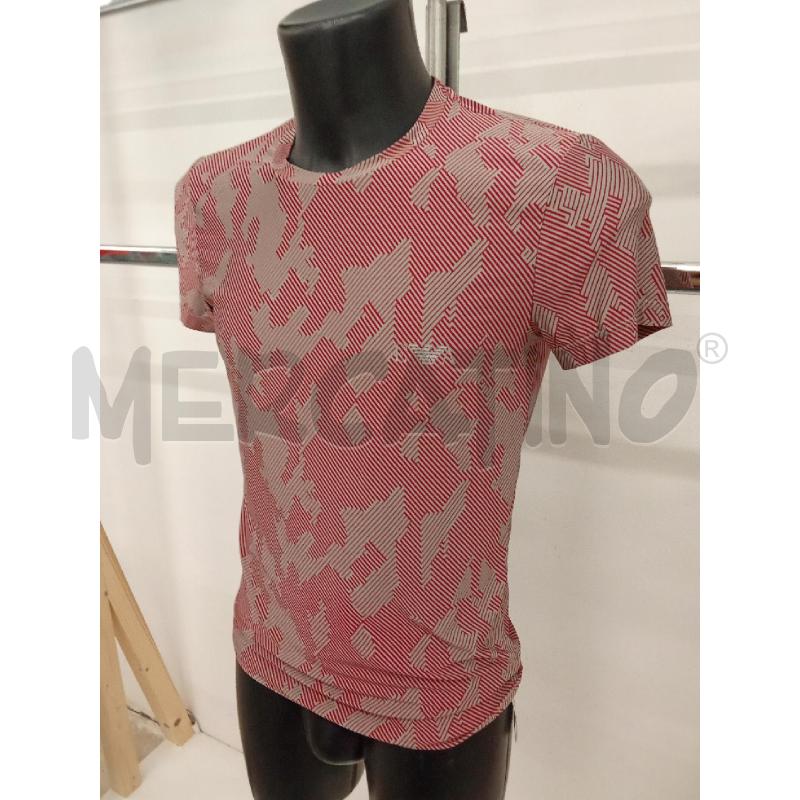 T SHIRT UOMO GRIGIA DISEGNI ROSSI SOTTILI  | Mercatino dell'Usato San giorgio del sannio 3