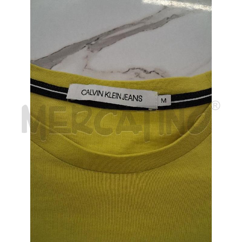 T SHIRT UOMO VERDE LIME CK  | Mercatino dell'Usato San giorgio del sannio 5