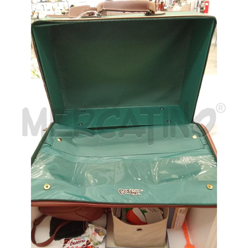 VALIGIA SEMIRIGIDA TESSUTO VERDE COCACOLA | Mercatino dell'Usato San giorgio del sannio 5