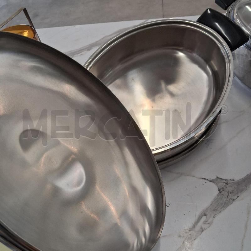 VAPORIERA ACCIAIO+ COPERCHIO +TEGLIA ACCIAIO  | Mercatino dell'Usato San giorgio del sannio 2