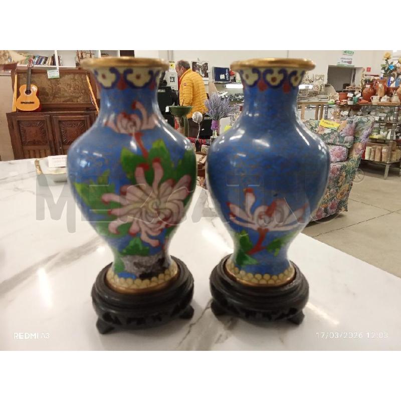 VASETTI COPPIA CLOISONNÈ  | Mercatino dell'Usato San giorgio del sannio 1