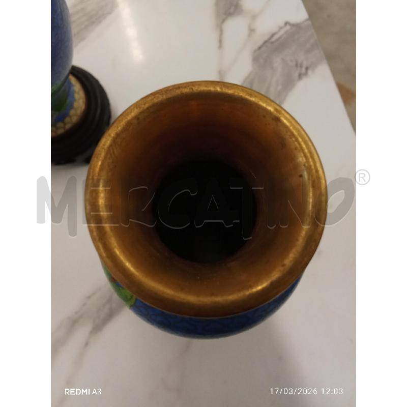 VASETTI COPPIA CLOISONNÈ  | Mercatino dell'Usato San giorgio del sannio 5