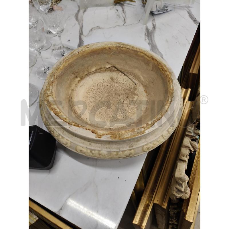 VASO BASSO TERRACOTTA LAVORATO  | Mercatino dell'Usato San giorgio del sannio 1