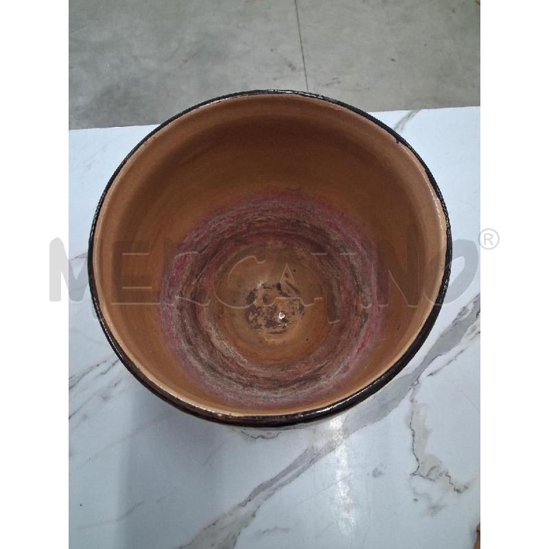 VASO CACHEPOT SMALTATO TERRACOTTA FIORI  | Mercatino dell'Usato San giorgio del sannio 2