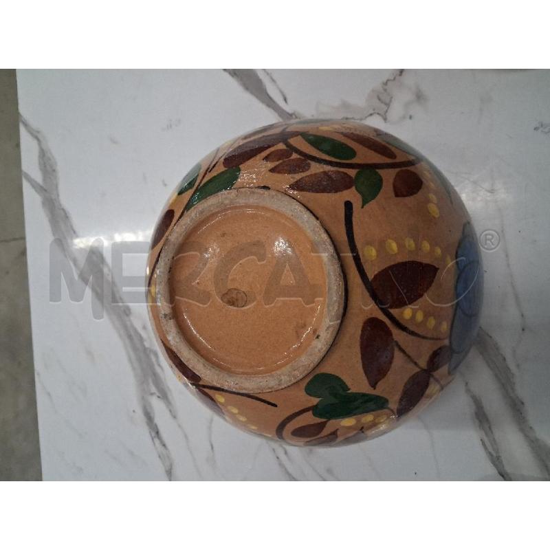 VASO CACHEPOT SMALTATO TERRACOTTA FIORI  | Mercatino dell'Usato San giorgio del sannio 3