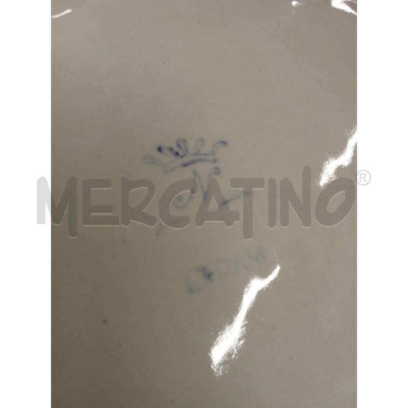 VASO CERAMICA SFUMATURE MARRONI AZZURRE FIORELLINI  | Mercatino dell'Usato San giorgio del sannio 5
