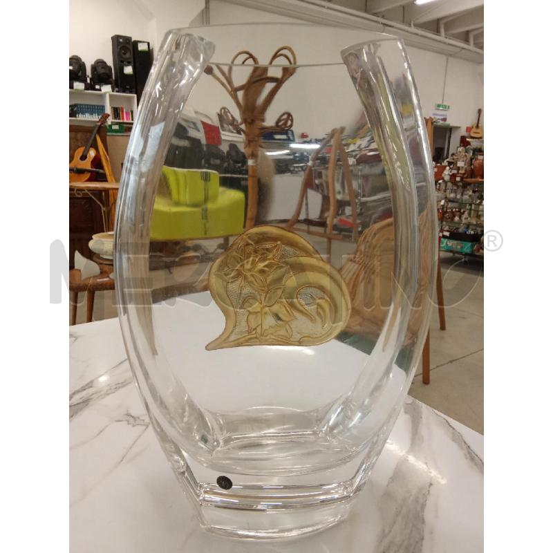 VASO CRISTALLO APPLICAZIONE ARGENTATA  | Mercatino dell'Usato San giorgio del sannio 2