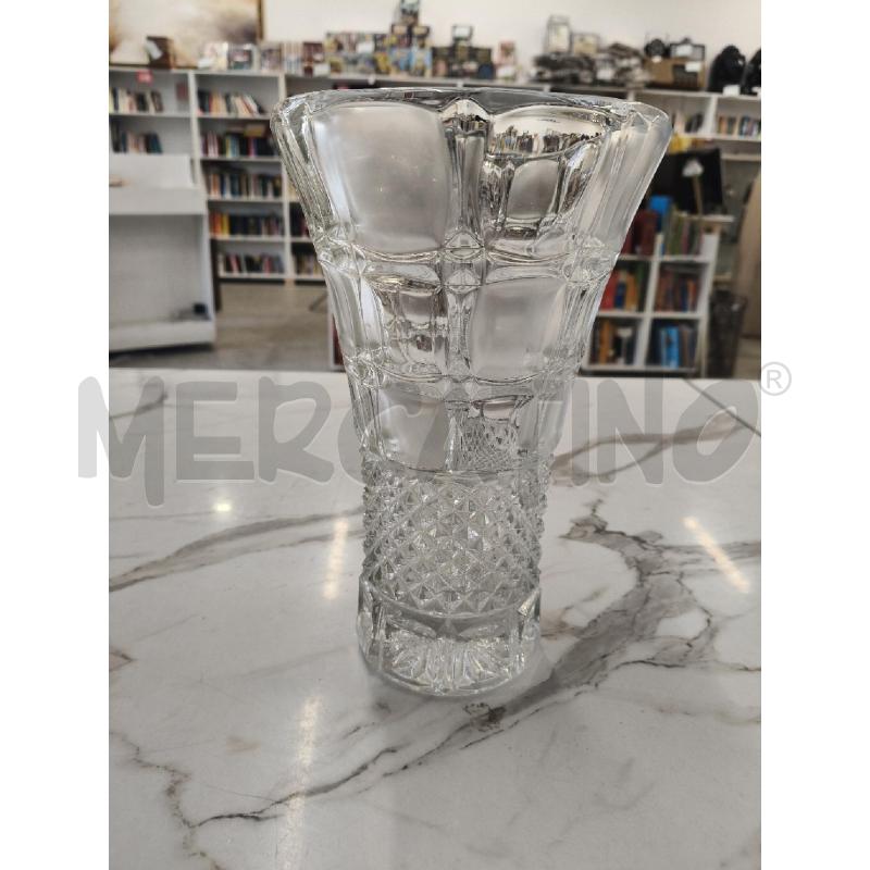 VASO CRISTALLO SATINATO LUCICO ROMBI  | Mercatino dell'Usato San giorgio del sannio 1