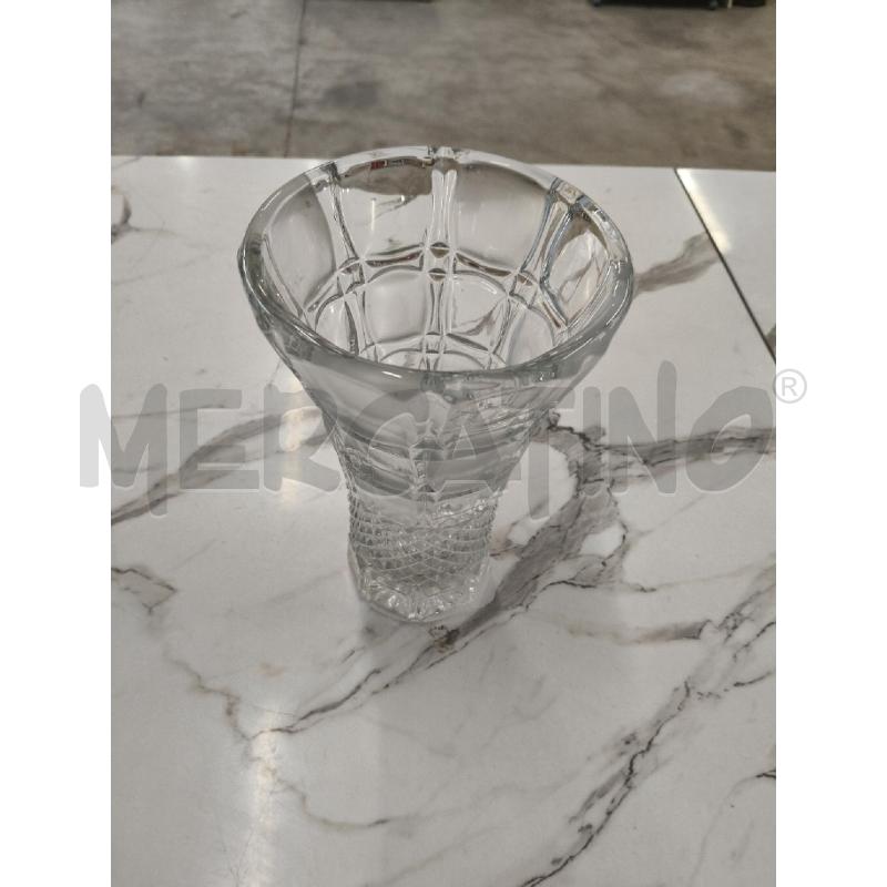 VASO CRISTALLO SATINATO LUCICO ROMBI  | Mercatino dell'Usato San giorgio del sannio 2