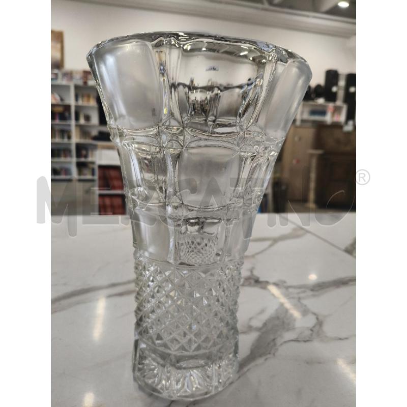 VASO CRISTALLO SATINATO LUCICO ROMBI  | Mercatino dell'Usato San giorgio del sannio 3