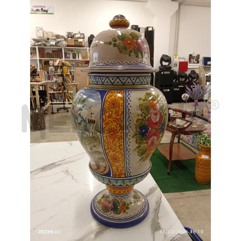 VASO PORCELLANA CON COPERCHIO MAIOLICA ITALY  | Mercatino dell'Usato San giorgio del sannio 1