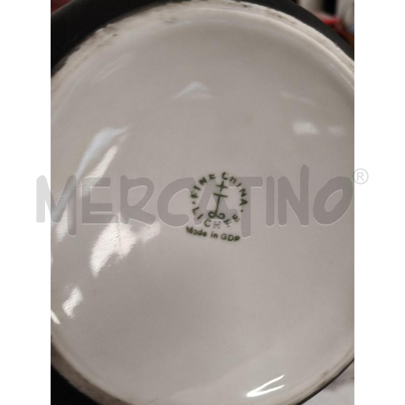 VASO PORCELLANA NERO OPACO RIGA DORATA  | Mercatino dell'Usato San giorgio del sannio 2