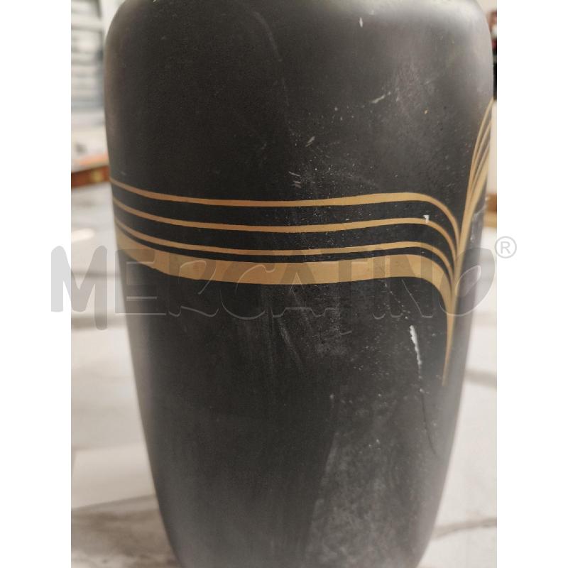 VASO PORCELLANA NERO OPACO RIGA DORATA  | Mercatino dell'Usato San giorgio del sannio 4