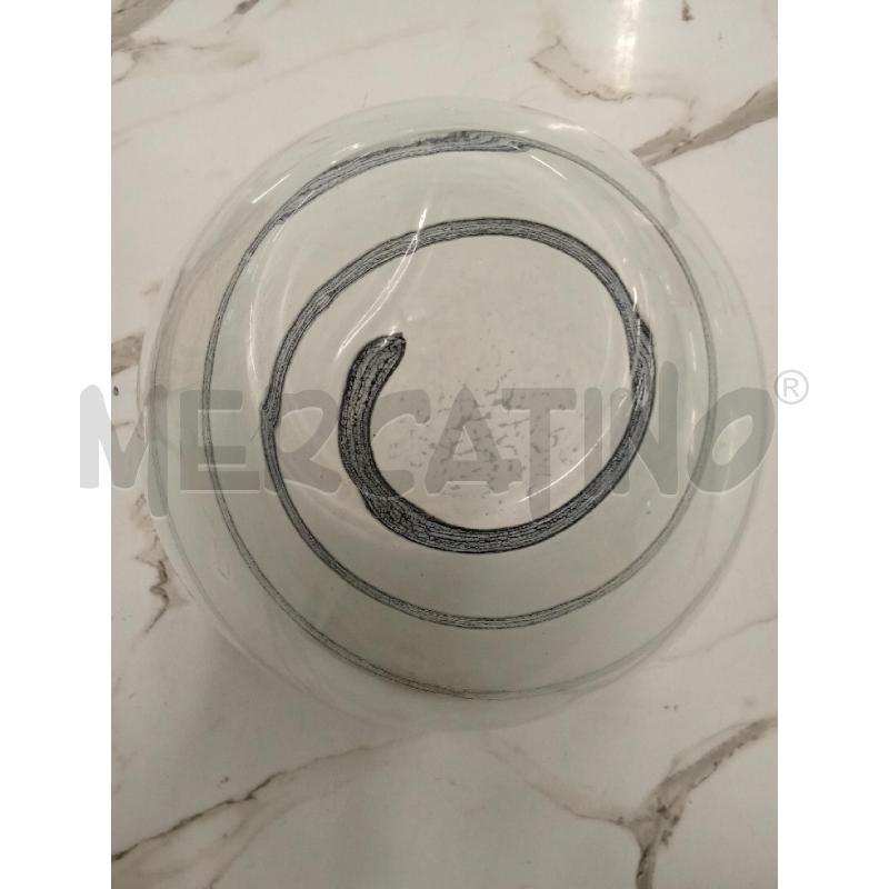 VASO VETRO BIANCO SFUMTURA GRIGIA  | Mercatino dell'Usato San giorgio del sannio 4