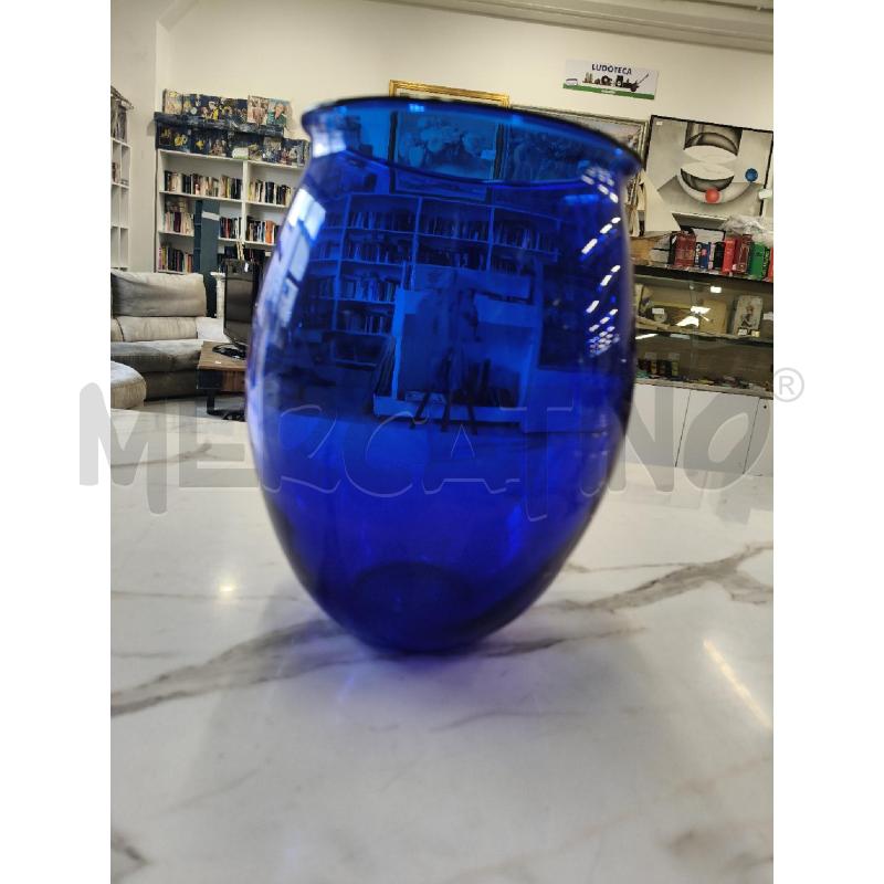 VASO VETRO BLU  | Mercatino dell'Usato San giorgio del sannio 1