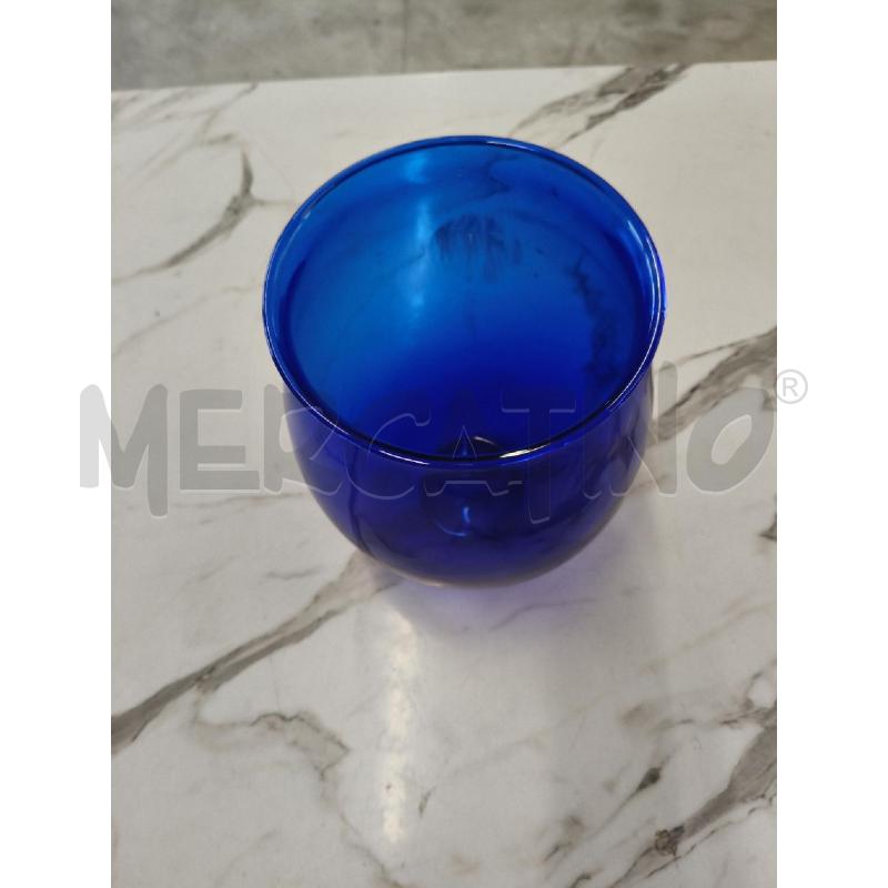 VASO VETRO BLU  | Mercatino dell'Usato San giorgio del sannio 2