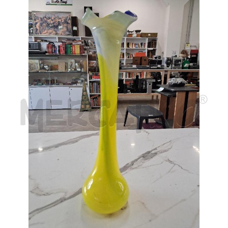 VASO VETRO MURANO GIALLO BLU  | Mercatino dell'Usato San giorgio del sannio 1