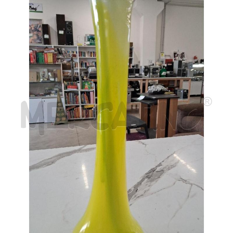 VASO VETRO MURANO GIALLO BLU  | Mercatino dell'Usato San giorgio del sannio 3