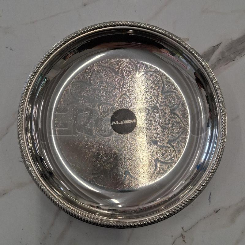 VASSOIO ARGENTATO ALESSI INTARSIATO TONDO 21 CM  | Mercatino dell'Usato San giorgio del sannio 1