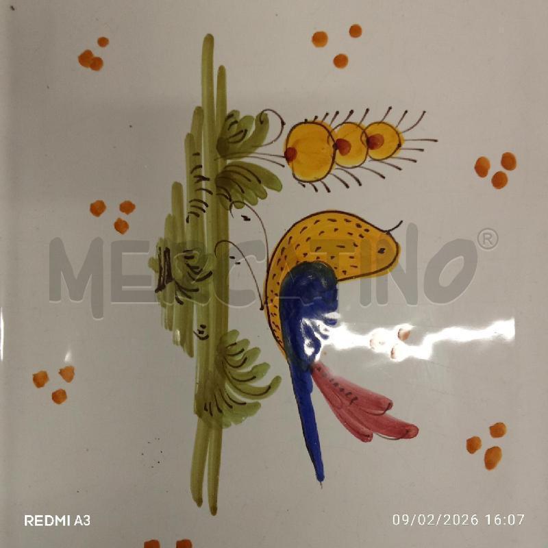 VASSOIO CERAMICA DECORO GALLO CERAMICHE DEL MELO | Mercatino dell'Usato San giorgio del sannio 3
