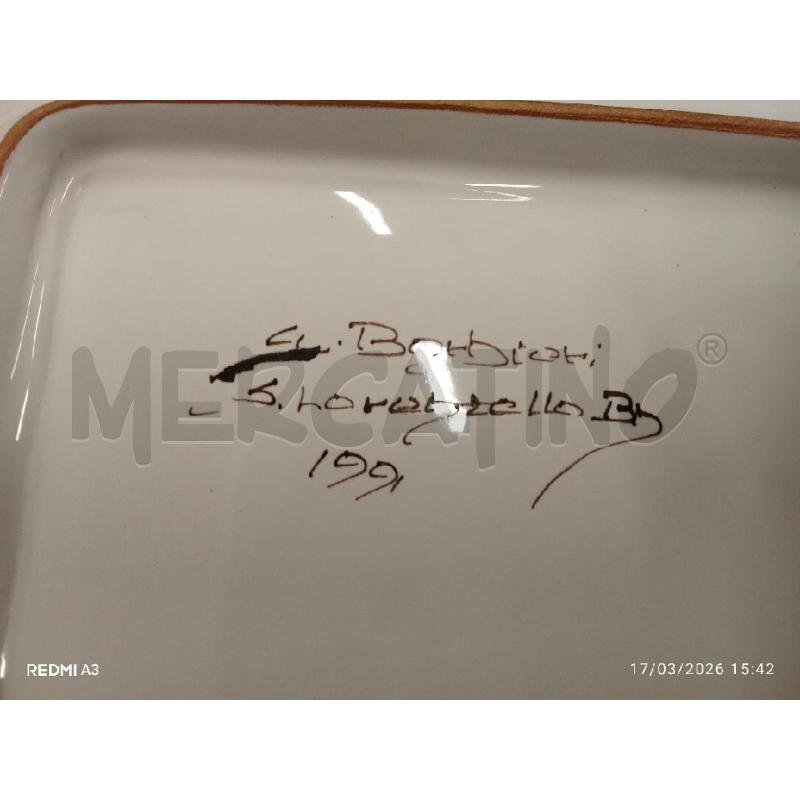 VASSOIO PORCELLANA DEC A MANO INS FIROI VERDI  | Mercatino dell'Usato San giorgio del sannio 5