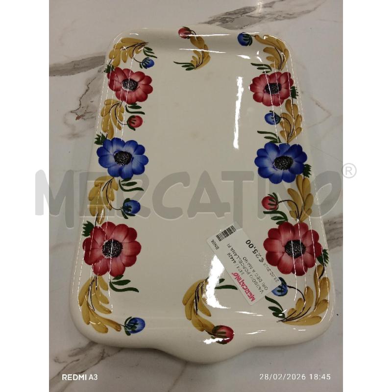 VASSOIO PORCELLANA FIORI DEC A MANO  | Mercatino dell'Usato San giorgio del sannio 1