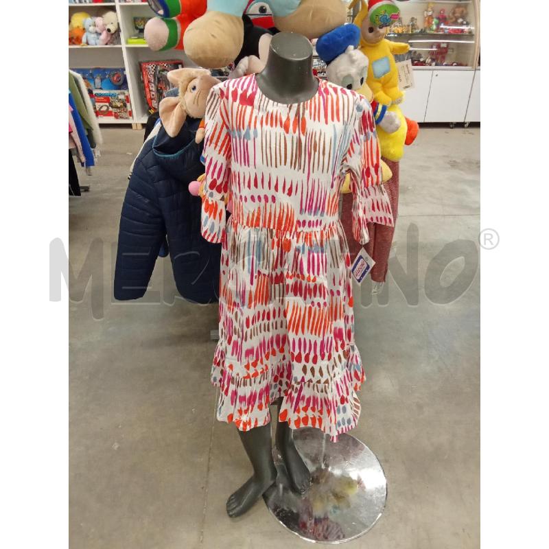 VESTITO BAMBINA BIANCO FANTASIA FUCSIA AZZURRA ESTIVO IL GUFO  | Mercatino dell'Usato San giorgio del sannio 1