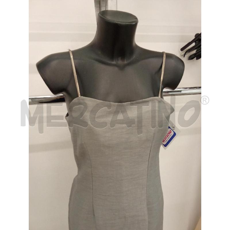 VESTITO DONNA 2 PZ CARDIGAN VELO GRIGIO ARGENTATO SPALLINE CATENA METALLICA  | Mercatino dell'Usato San giorgio del sannio 3