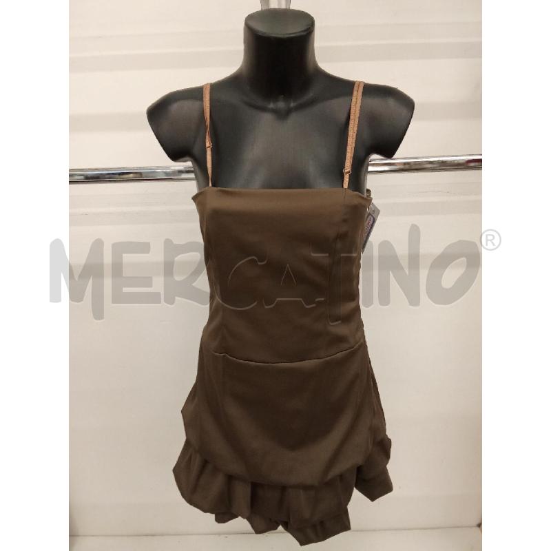 VESTITO DONNA 2 PZ COPRISPALLE MARRONE GONNA PALLONCINO SPALLINE SOTTILI | Mercatino dell'Usato San giorgio del sannio 3