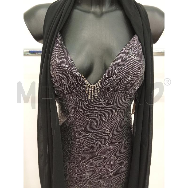 VESTITO DONNA 2 PZ STOLA NERA ARGENTATO NERO EE | Mercatino dell'Usato San giorgio del sannio 2