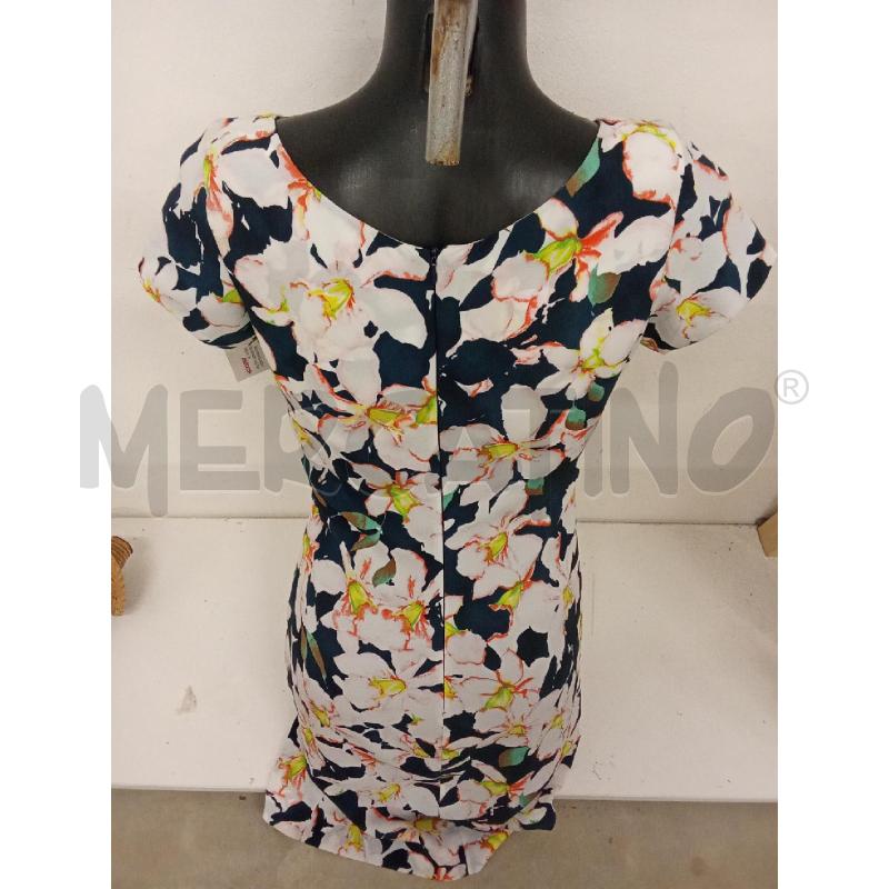 VESTITO DONNA BLU MARGHERITE BIANCHE INS GIALLO FLUO SANDRO FERRONE  | Mercatino dell'Usato San giorgio del sannio 4