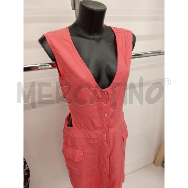 VESTITO DONNA CUT OUT PLEASE ROSA CORALLO CON BOTTONI  | Mercatino dell'Usato San giorgio del sannio 2