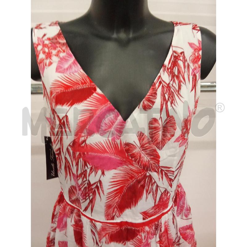 VESTITO DONNA EMME MARELLA BIANCO FIORI ROSSI | Mercatino dell'Usato San giorgio del sannio 2