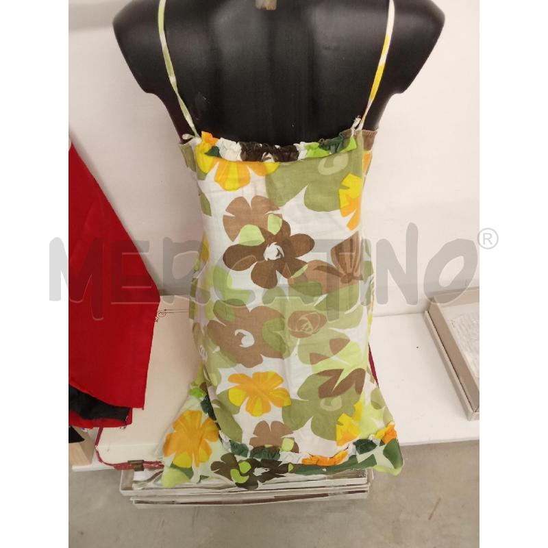 VESTITO DONNA FIORI MAX  E CO VERDE GIALLO MARRONA | Mercatino dell'Usato San giorgio del sannio 3