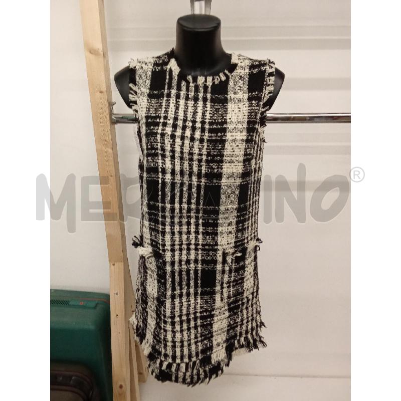 VESTITO DONNA GIROMANICA TWEED NERO BEIGE CON TASCONI CONBIPEL | Mercatino dell'Usato San giorgio del sannio 1