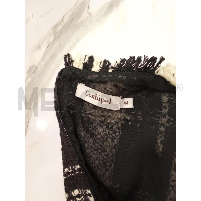 VESTITO DONNA GIROMANICA TWEED NERO BEIGE CON TASCONI CONBIPEL | Mercatino dell'Usato San giorgio del sannio 3