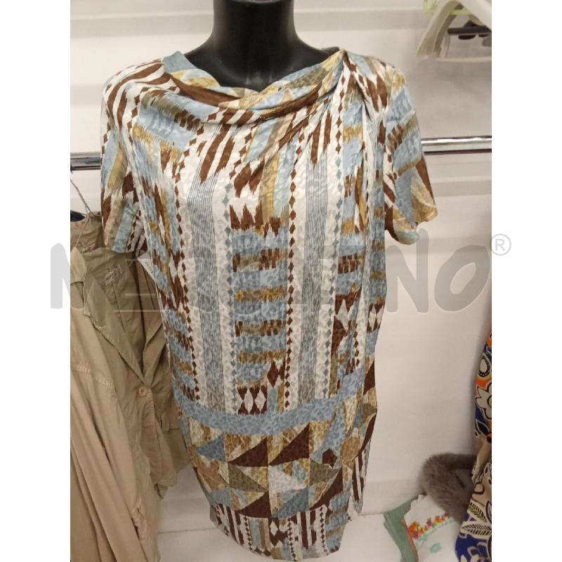 VESTITO DONNA GRIGIO MARRONE  MANILA GRACE | Mercatino dell'Usato San giorgio del sannio 1