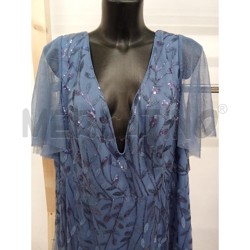 VESTITO DONNA LUNGO AZZURRO CON FOGLIE PAIETTE EVER PRETTY | Mercatino dell'Usato San giorgio del sannio 2