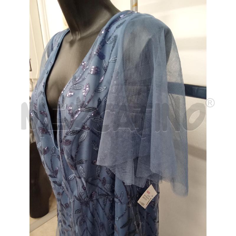 VESTITO DONNA LUNGO AZZURRO CON FOGLIE PAIETTE EVER PRETTY | Mercatino dell'Usato San giorgio del sannio 3