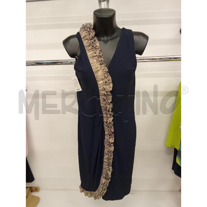 VESTITO DONNA LUNGO BLU INS.DORATO FURSTEMBERG | Mercatino dell'Usato San giorgio del sannio 1