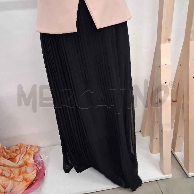 VESTITO DONNA LUNGO CORPETTO ROSA CON GONNA PLISSÈ NERA VELO J.MORISCO  | Mercatino dell'Usato San giorgio del sannio 2